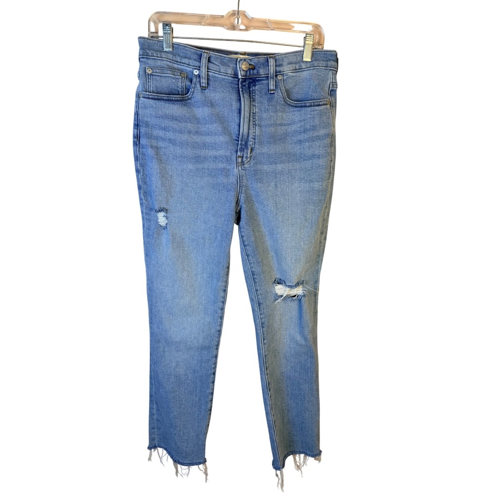 Madewell The Perfect Vintage Jean Distressed Raw Hem Size 29 High Rise